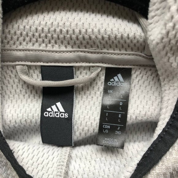 Adidas Hoodie 03  Hooded Sweatshirt  Grey Long Sleeve Men’s Size L - Picture 14 of 16